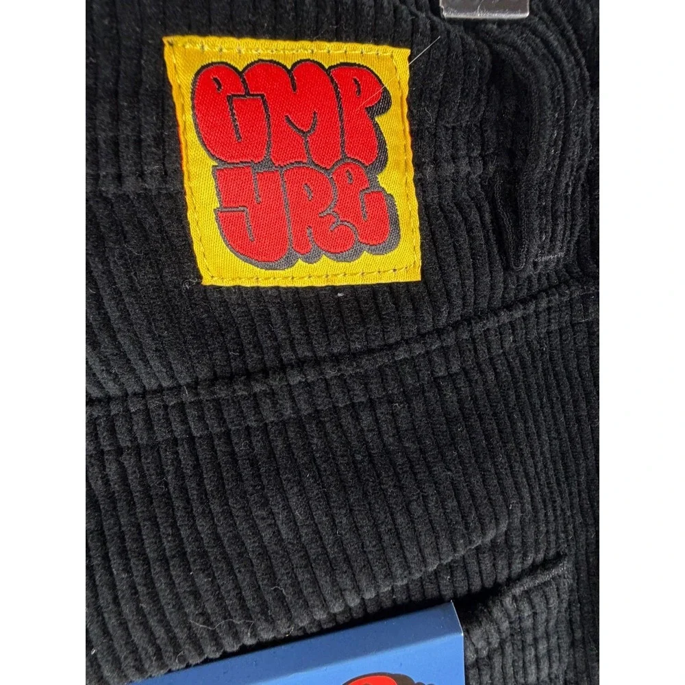Empyre Youth Corduroy Skate Pants Black Loose Fit Size Y2K Streetwear Grunge